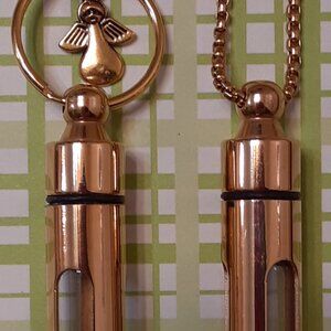 Gold Key Chains Necklace Urn,Stainless Cremation Jewelry,Keepsake Urn,